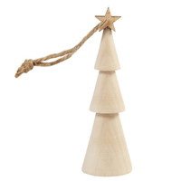 Houten Kerstboom 9 cm