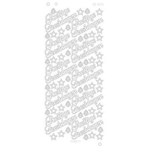Card Deco Stickervel Prettige Feestdagen groot Card Deco Stickervel Prettige Feestdagen groot