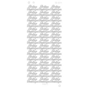 Card Deco Stickervel Prettige Feestdagen klein