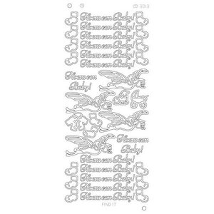 Card Deco Stickervel Hoera een Baby