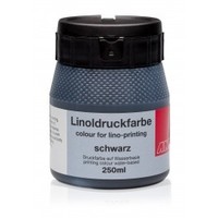 Linodrukverf 250 ml Zwart