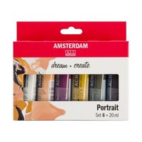 Amsterdam Acrylverf Set 6 x 20 ml Portret kleuren