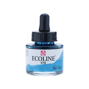 Ecoline Ecoline Vloeibare Waterverf Flacon 30 ml Hemelsblauw Cyaan 578