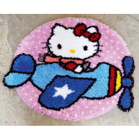 Vervaco Smyrna Knooptapijt Hello Kitty in Vliegtuig 0148639