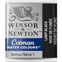 W&N Cotman Aquarelverf Half Napje Lamp Black