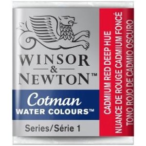 Winsor & Newton W&N Cotman Aquarelverf Half Napje Cadmium Red Deep Hue