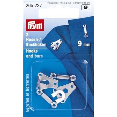 Prym Prym Broek-En Rokhaken 9Mm Zilver 2 stuks