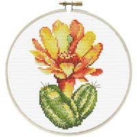 Needleart Voorbedrukt Borduurpakket Gele Cactus 240-061