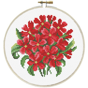 Needleart Needleart Voorbedrukt Borduurpakket Red Bouquet 240-064