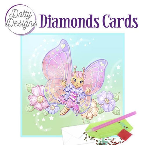Dotty Designs   Dotty Design Diamond Painting Kaart Vlinder