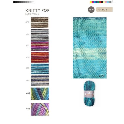 DMC DMC Knitty Pop 50 gram nr 479 Blauw