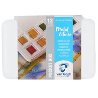 Van Gogh Aquarelverf Pocketbox 12 Napjes Gedempte Kleuren