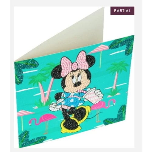 Crystal Art Crystal Art Diamond Painting Kaart Mini Mouse op Vakantie