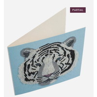 Crystal Art Diamond Painting Kaart Witte Tijger