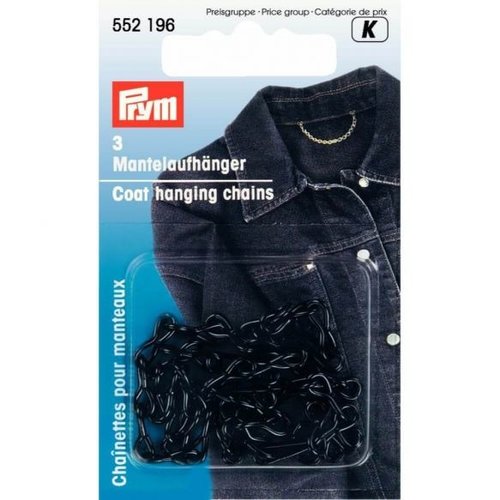 Prym Mantelhangers Zwart 3 stuks