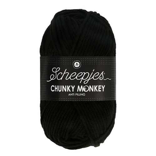 Scheepjeswol Scheepjes Chunky Monkey 100 gram 1002 Black