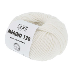 Lang Yarns Lang Yarns Merino 120 50 gram wit nr 1