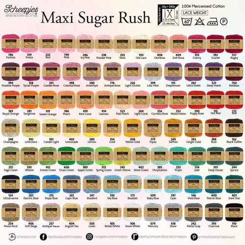Scheepjeswol Maxi Sugar Rush 50 gram 192 Scarlet