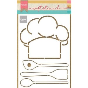 Marianne Design Marianne D Craft Stencil - Koksmuts & keukengerei PS8086 210x149mm (04-21)