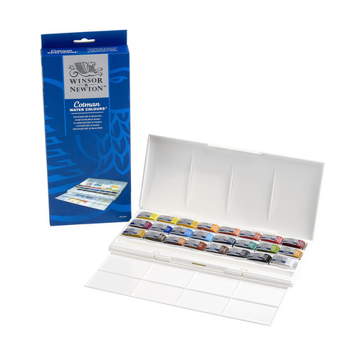 Winsor & Newton Winsor & Newton Cotman Aquarelverf Studio Set 24 hele napjes