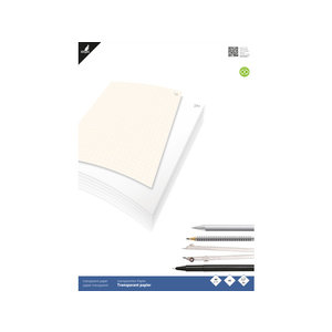 Kangaro Transparant papier Kangaro A3 blok 24 vel met 1 vel millimeterpapier