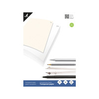 Transparant papier Kangaro A4 blok a 24 vel met 1 vel millimeterpapier