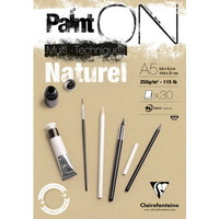 Clairefontaine Paint On Naturel 250 gram 30 vel Multi Media