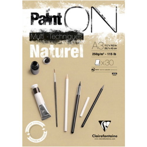 Clairefontaine Clairefontaine Paint On Naturel 250 gram 30 vel
