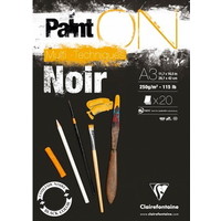 Clairefontaine Paint On Noir 250 gram 20 vel Multi Media