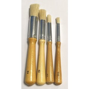 Hobby & Crafting Fun Set met 4 sjabloneerkwastjes
