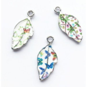 Hobby & Crafting Fun Metalen Bedels Bladeren 3 stuks 10 x 20 mm