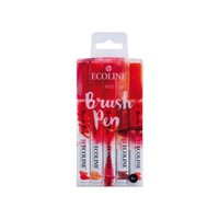 Ecoline Brushpen Set 5 Rood