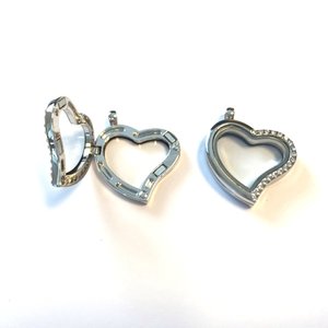 Hobby & Crafting Fun Hersluitbare glazen hanger Hart 29 x 29 mm