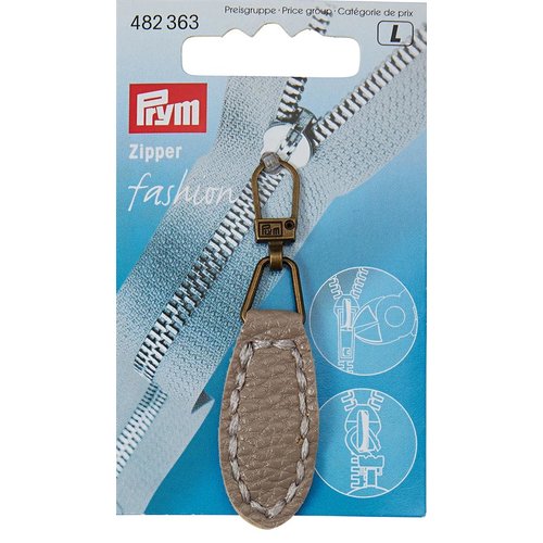 Prym Prym Fasion Zipper Lederimitatie Ovaal