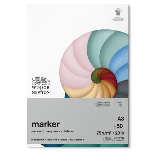 Winsor & Newton Winsor & Newton Marker Papier blok 75 grams 50 vel A3