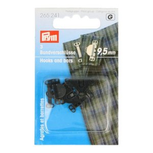 Prym Prym Broek- en rokhaken met staven 9.5 mm zwart