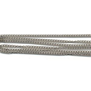 Zilverkleurige metalen ketting 3 mm 1 meter