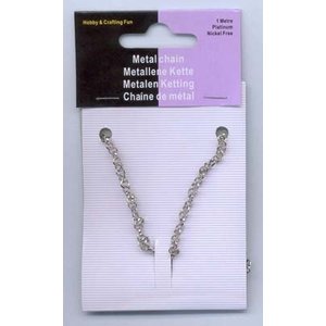 Hobby & Crafting Fun Metalen ketting zilverkleur 3.5 mm 1 meter