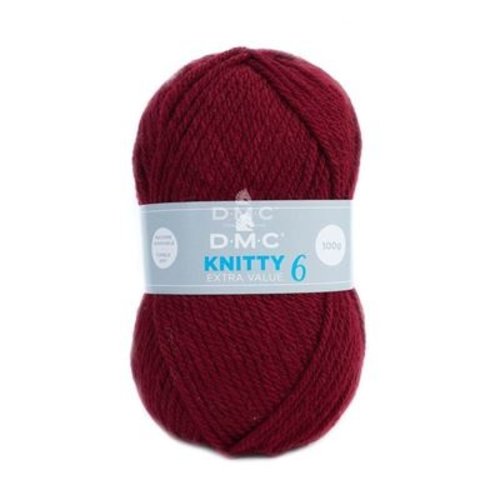 DMC DMC Knitty 6 100 gram nr 841 Bordeaux Rood