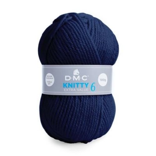 DMC DMC Knitty 6 100 gram nr 971 Donkerblauw