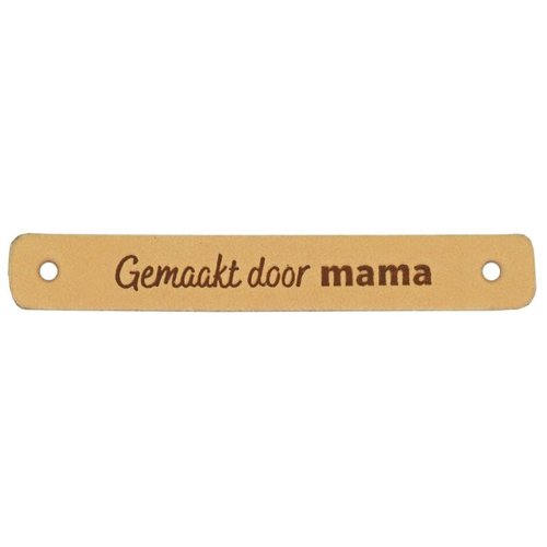 Durable Leren Label Gemaakt door Mama 2 stuks