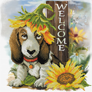 Needleart Needleart Voorbedrukt borduurpakket Sunflower Dog 650.037