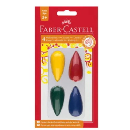 Faber Castell Faber-Castell waskrijt druppelvormig 4 stuks