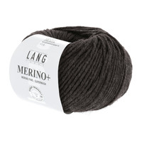 Lang Yarns Merino + nr.  368 Donkerbruin Mélange