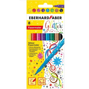 Eberhard Faber Glitter Viltstiften 8 stuks