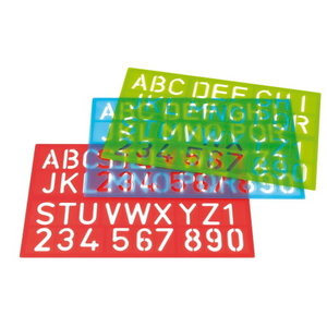 Westcott sjablonen cijfers en letters ca. 35 x 22 cm