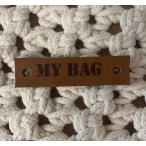 Leren label My Bag 6 ×1.5 cm