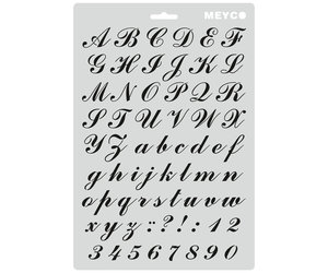 erfgoed een Verzending Sjabloon Sierlijk Alfabet 22 mm hoge letters Kopen - Art en Hobby