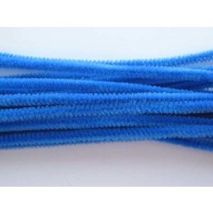 Chenille Blauw 6 mm 20 stuks