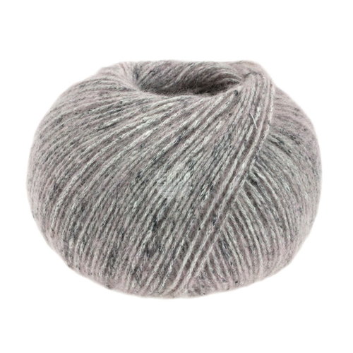 Lana Grossa Lana Grossa Ecopuno Ecru Tweed 50 gram nr 308 Grijs Roze